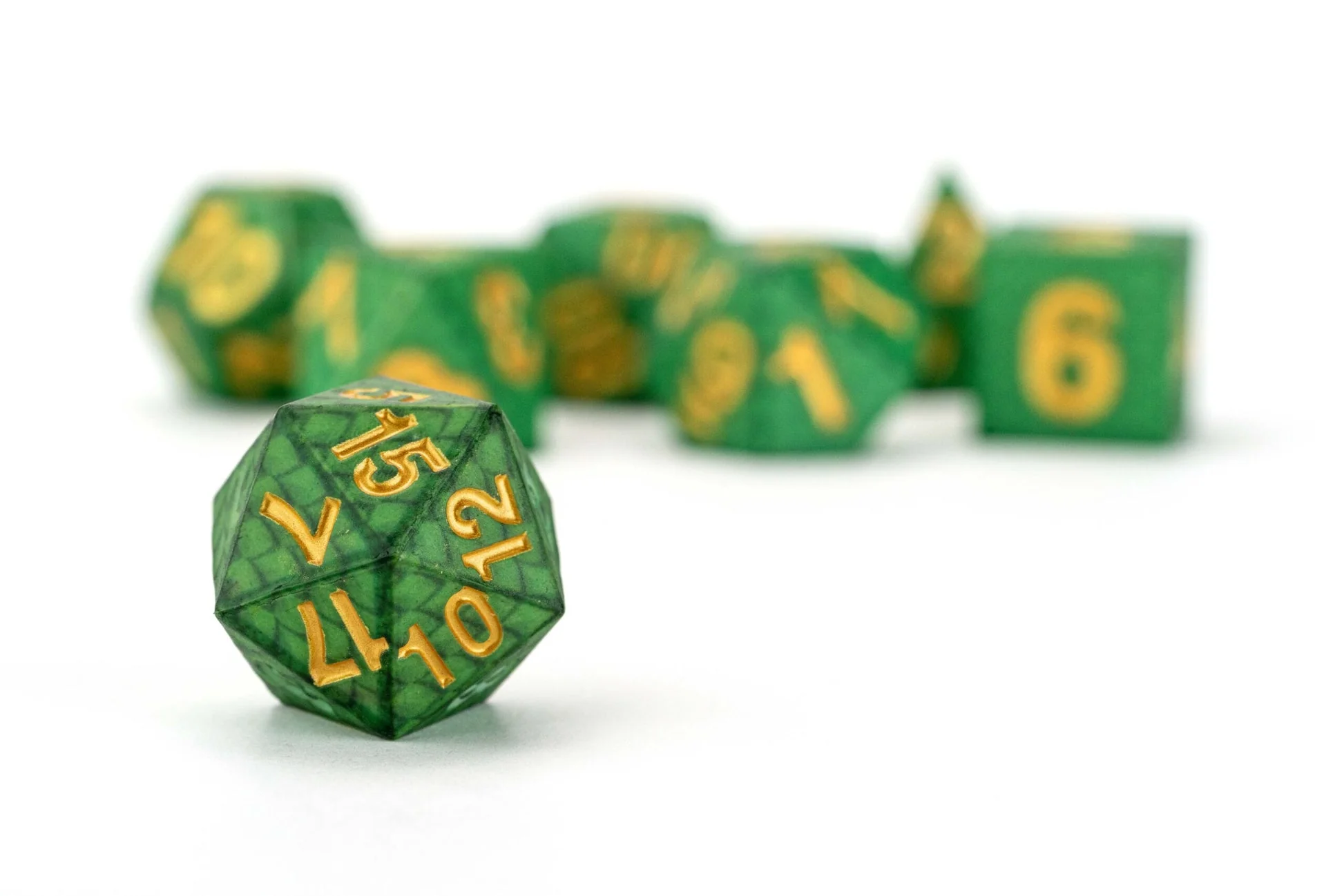 7-Die Set Silicone Dragon Storm: Green Dragon Scales - Image 2