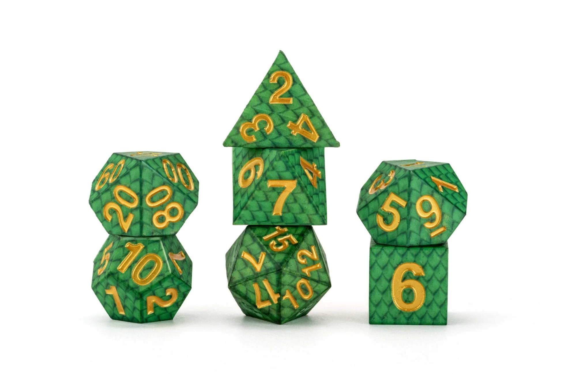 7-Die Set Silicone Dragon Storm: Green Dragon Scales - Image 3