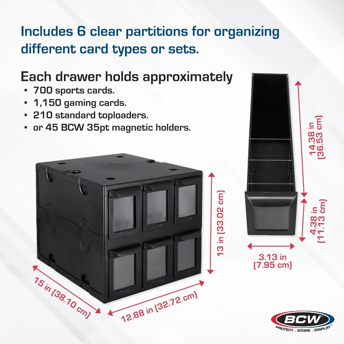 BCW: Card Catalog - 6 Drawers (Black) - Image 6