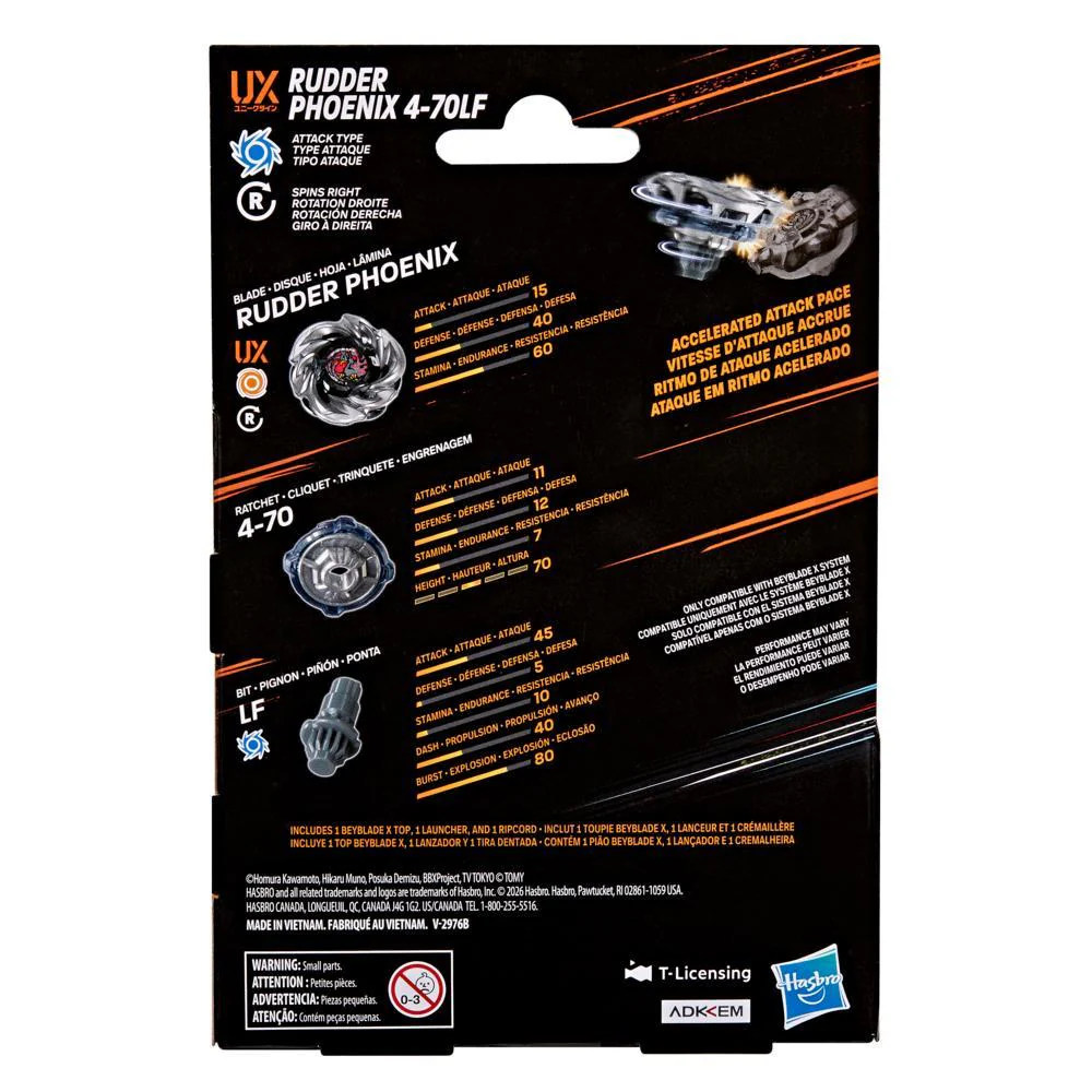 Beyblade X: Rudder Phoenix 4-70LF - Image 2