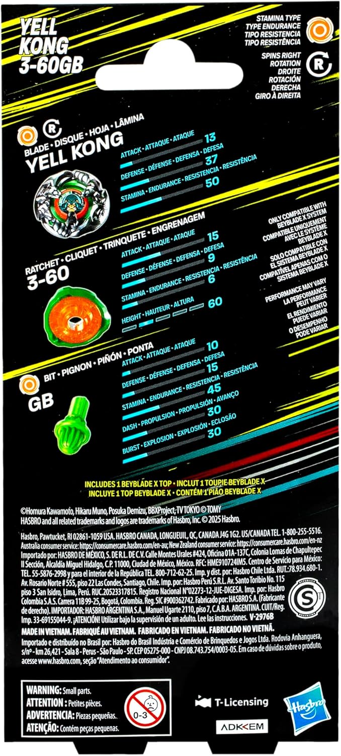 Beyblade X: Yell Kong 3-60GB - Image 2