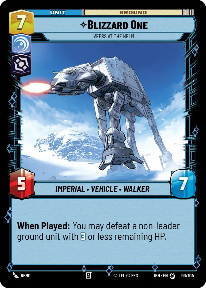 Blizzard One (99/104) - Veers at the Helm (99/104) [Intro Battle: Hoth]