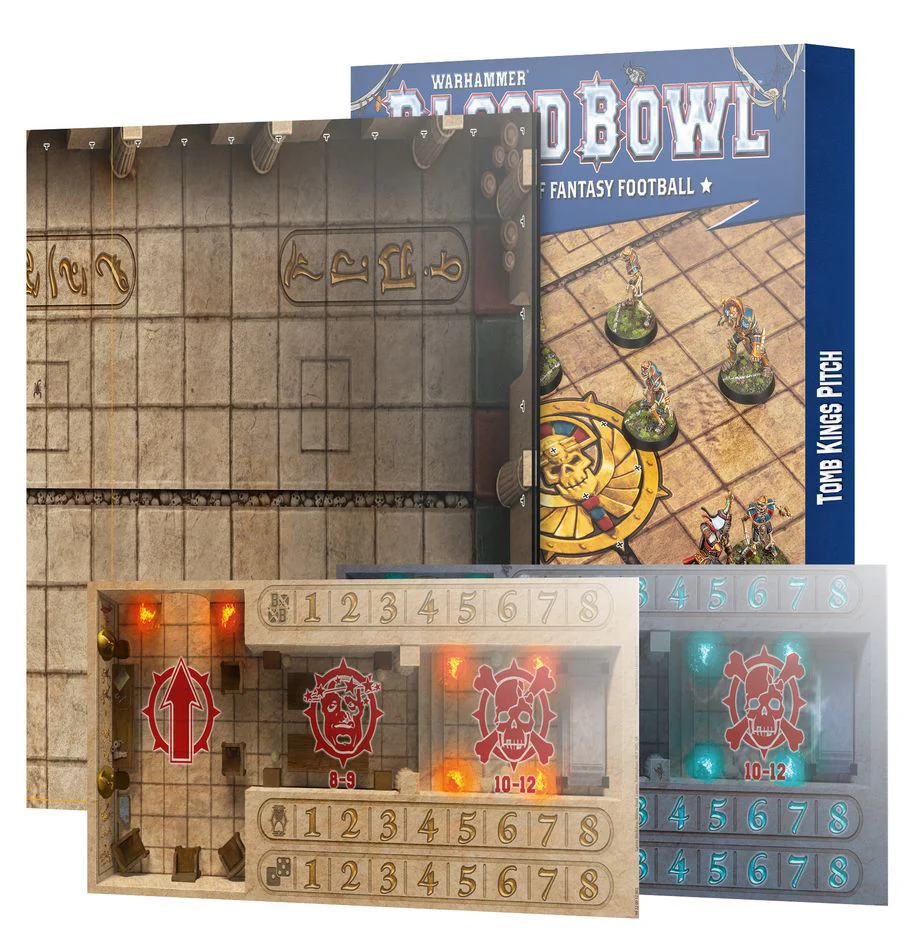Blood Bowl: Tomb Kings - Double-Sided Team Pitch & Dugouts - Image 2