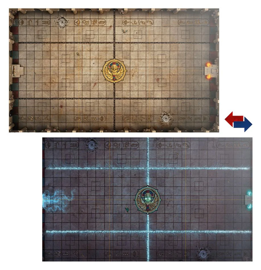 Blood Bowl: Tomb Kings - Double-Sided Team Pitch & Dugouts - Image 3