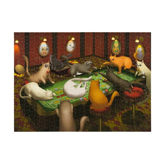 Cats Playing Craps Exploding Kittens Puzzle (500 pc) - Image 2