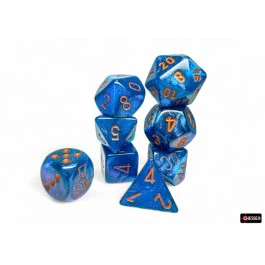 Chessex: Borealis Midnight/Copper 7-Die Set with Bonus Die (CHX 30069) - Image 2