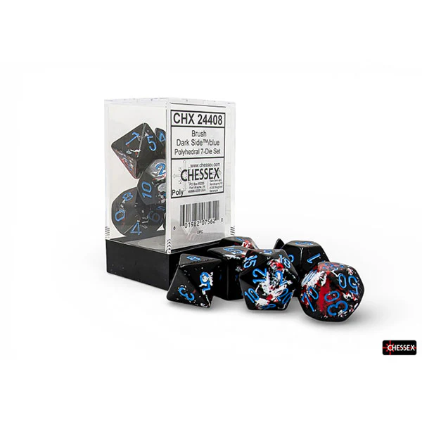 Chessex Brush Dice - Dark Side 7-Die Set (CHX24408)