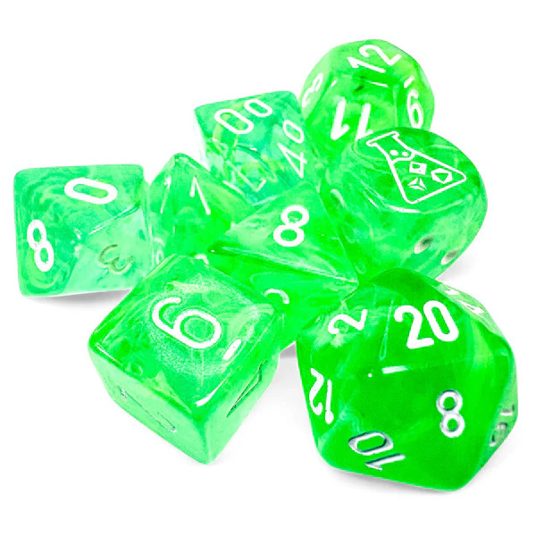 Chessex: Nebula Gelatinous/White 7-Die Set with Bonus Die (CHX 30074) - Image 2