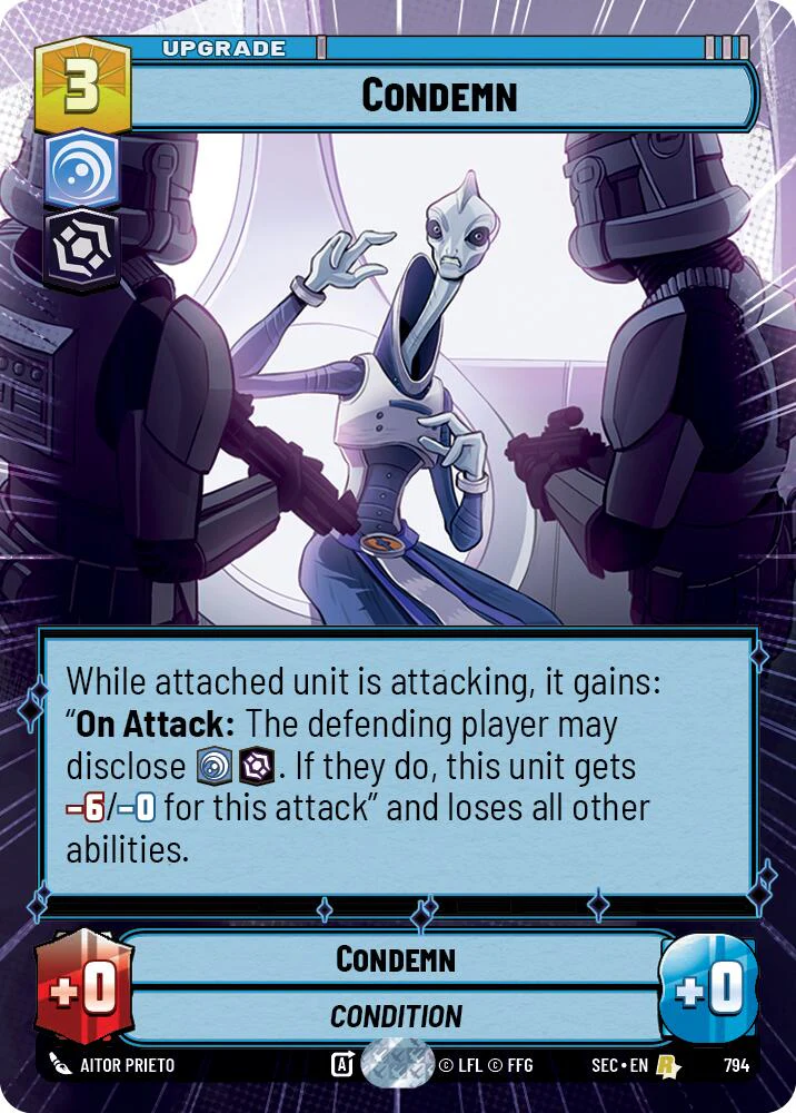Condemn (794) (Hyperspace Foil) (794) [Secrets of Power]