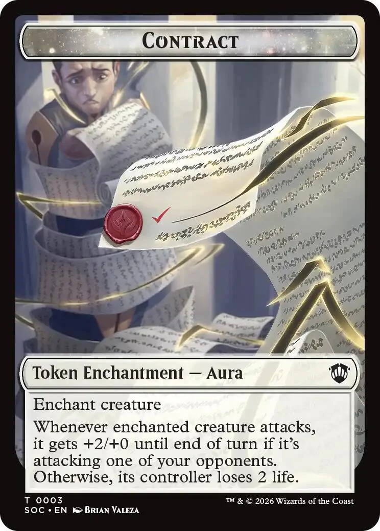 Contract // Pegasus Double-Sided Token [Secrets of Strixhaven Commander Tokens]