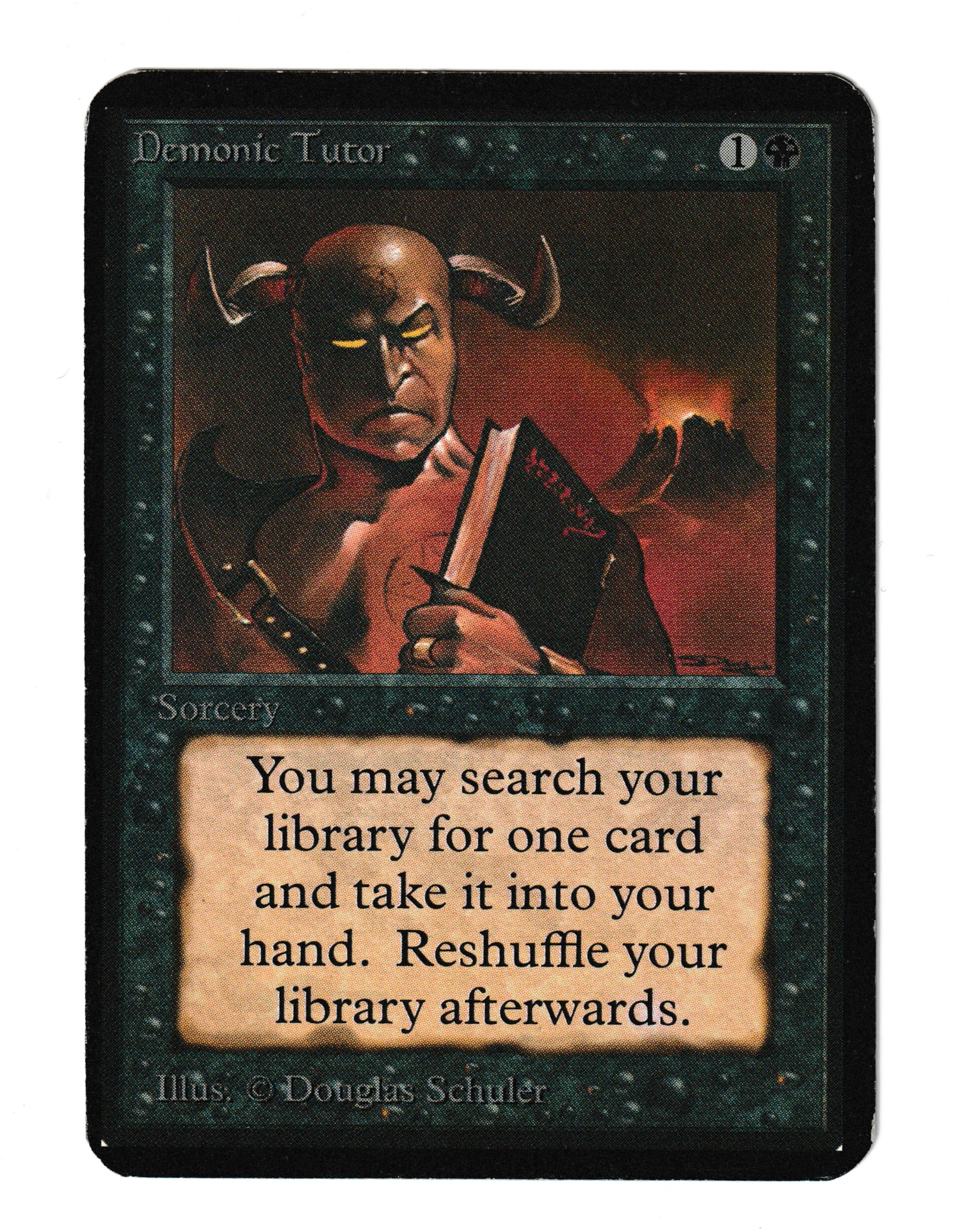 Demonic Tutor [Alpha Edition] (Actual Scan)