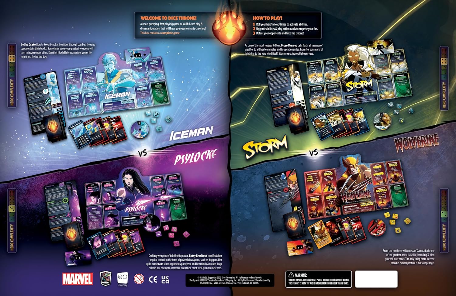Dice Throne: Marvel X-Men Box 1 (Iceman, Psylocke, Storm, Wolverine) - Image 2