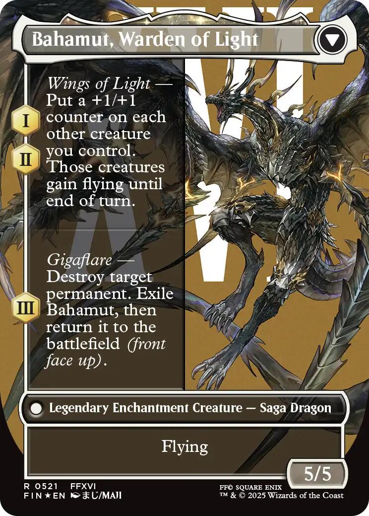 Dion, Bahamut's Dominant // Bahamut, Warden of Light (Borderless) (Surge Foil) [FINAL FANTASY] - Image 2