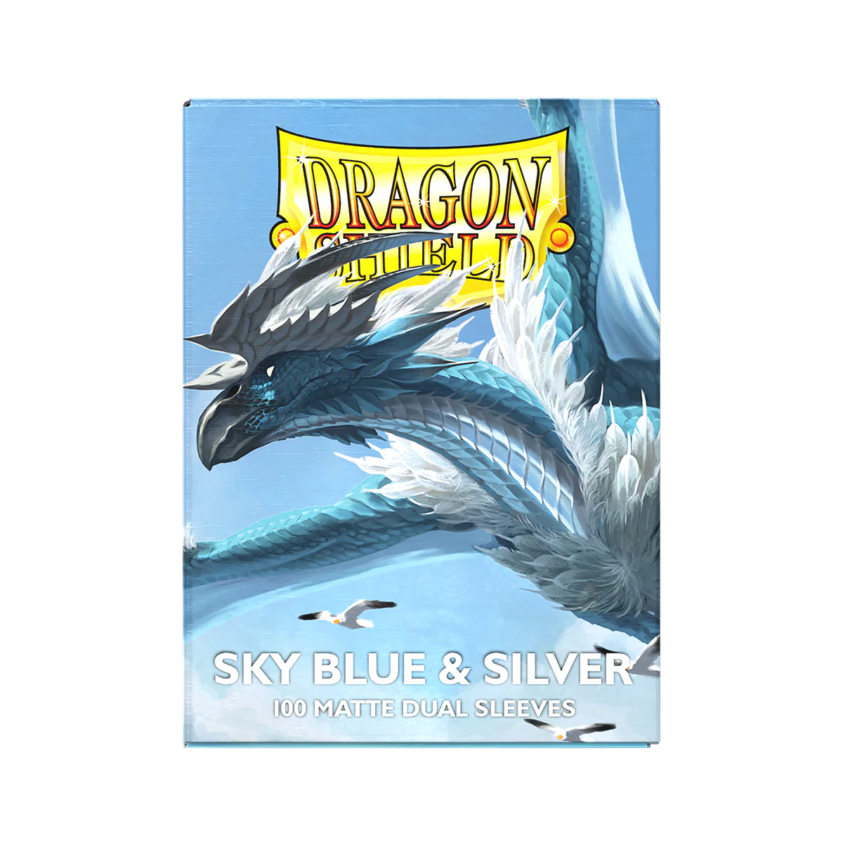 Dragon Shield: Standard 100ct Sleeves - Sky Blue & Silver (Dual Matte) - Image 3