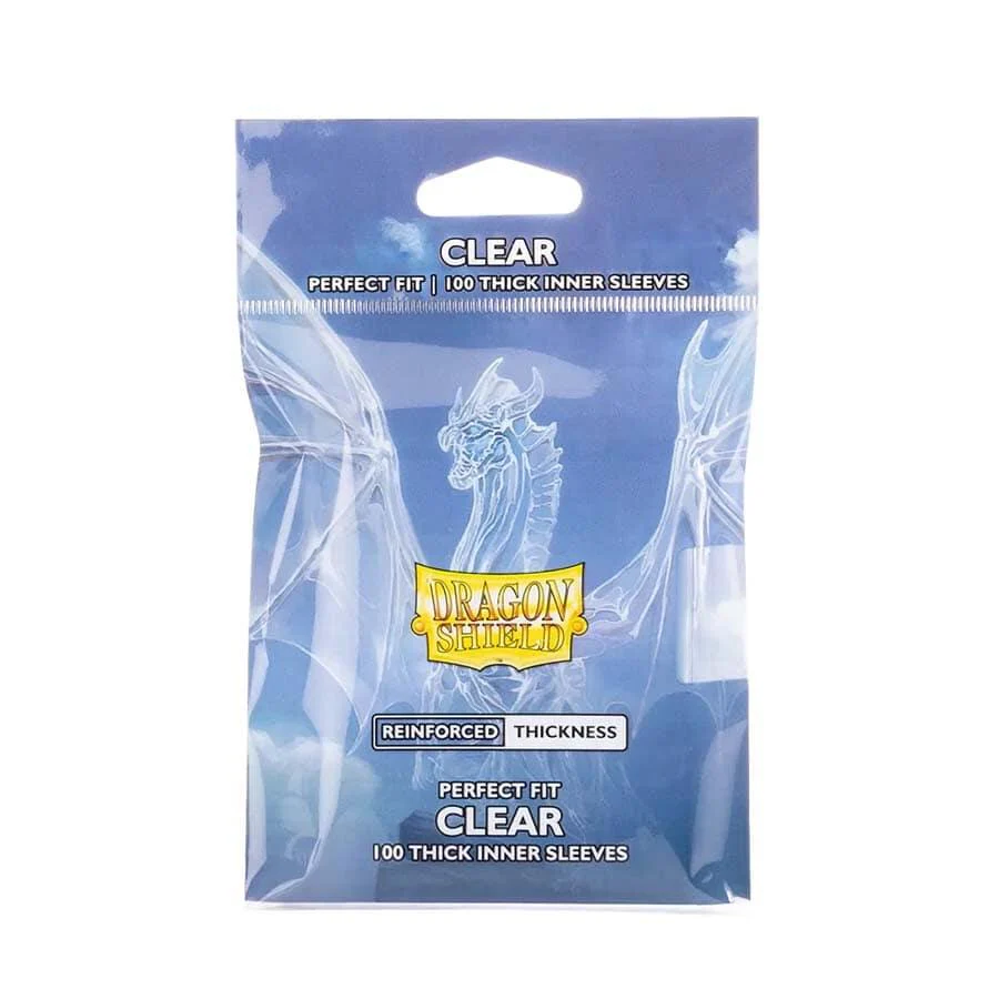 Dragon Shield: Standard Size 100ct Inner Sleeves - Perfect Fit (Clear)