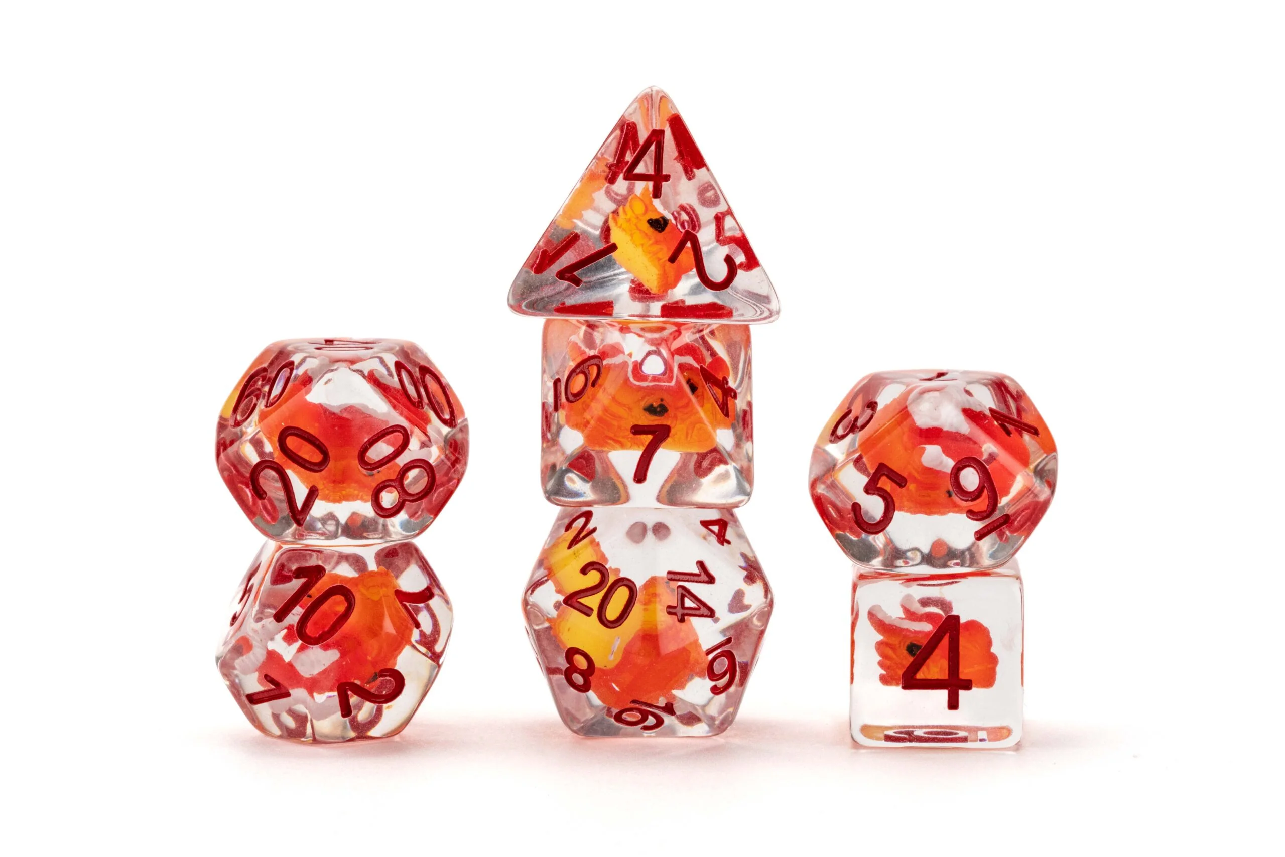 Dragon Storm: Red Dragon Inclusion Dice (7 set) - Image 3