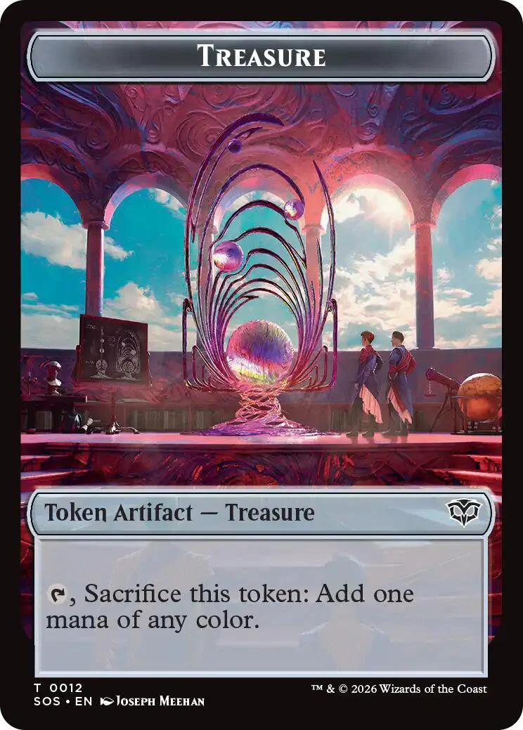 Elemental (0020) // Treasure Double-Sided Token [Secrets of Strixhaven Commander Tokens] - Image 2