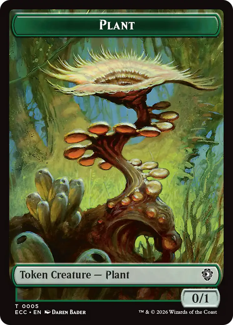 Elf Warrior (0004) // Plant (0005) Double-Sided Token [Lorwyn Eclipsed Tokens] - Image 2