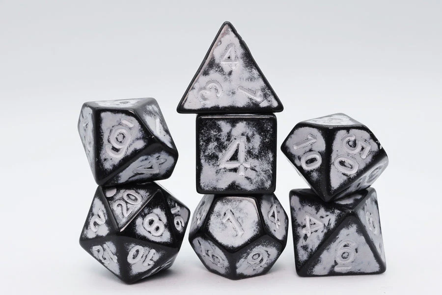Foam Brain Games: Timeworn White - Dice Set