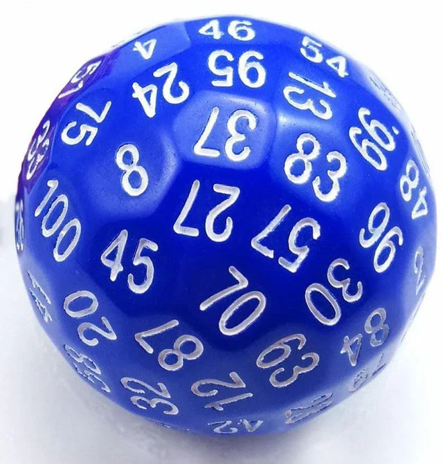 Foam Brain Games: 45mm D100 - Blue
