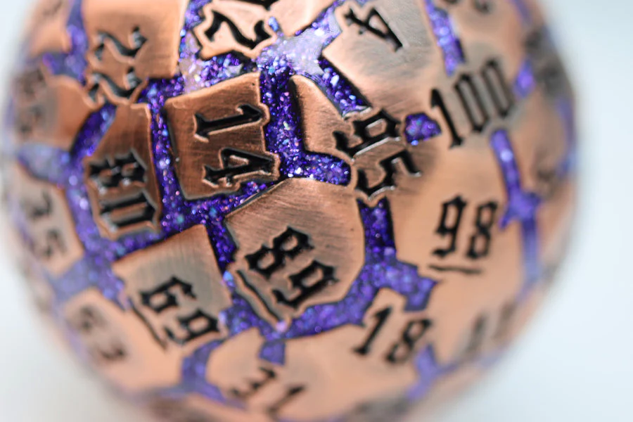 Foam Brain Games: 50 mm Metal D100 - Amethyst Veins - Image 2