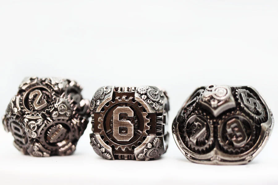 Foam Brain Games: Airship Gears Fierce Flotilla - Metal RPG Dice Set - Image 2