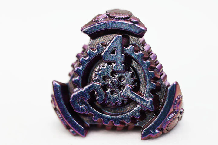Foam Brain Games: Airship Gears - The Royal Raven - Metal RPG Dice Set - Image 3