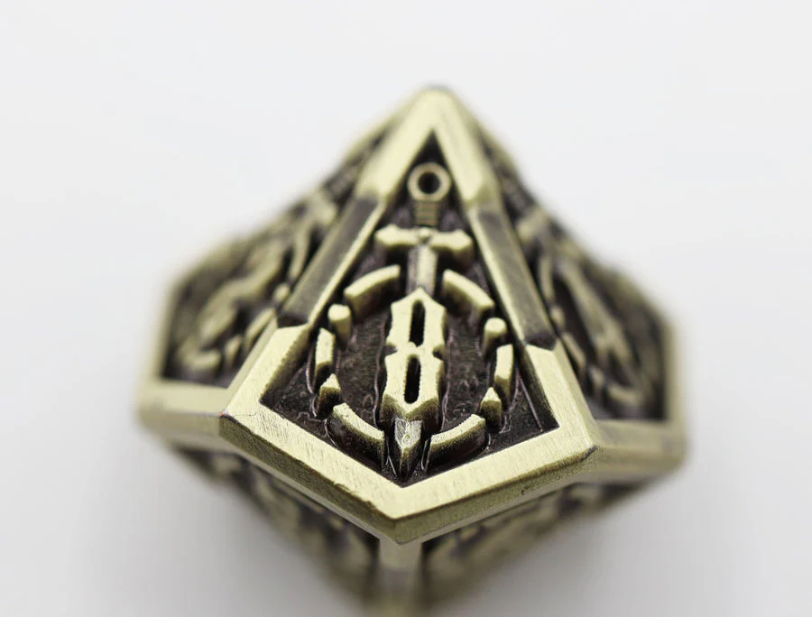 Foam Brain Games: Crossed Swords - Timeworn Swords Metal RPG Dice Set - Image 3