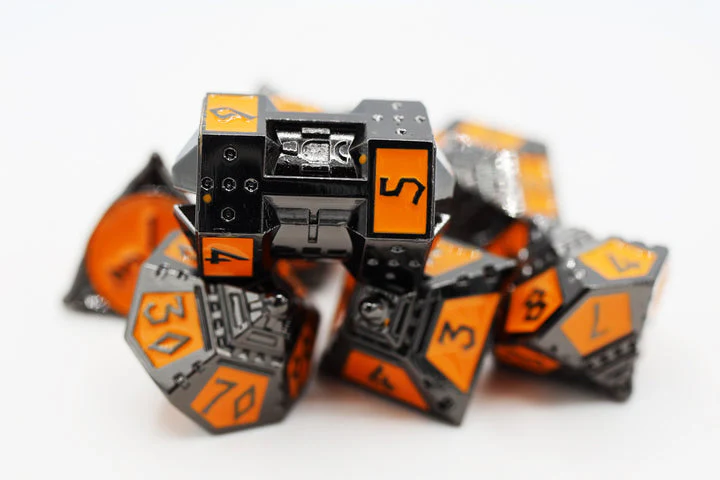 Foam Brain Games: Dice 51 - Moonlit Mars - Metal RPG Dice Set - Image 4