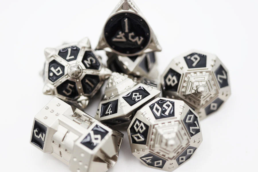 Foam Brain Games: Dice 51 Onyx Ethers - Metal RPG Dice Set - Image 3