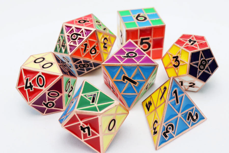 Foam Brain Games: Puzzle Cube Copper - Metal Dice Set - Image 2