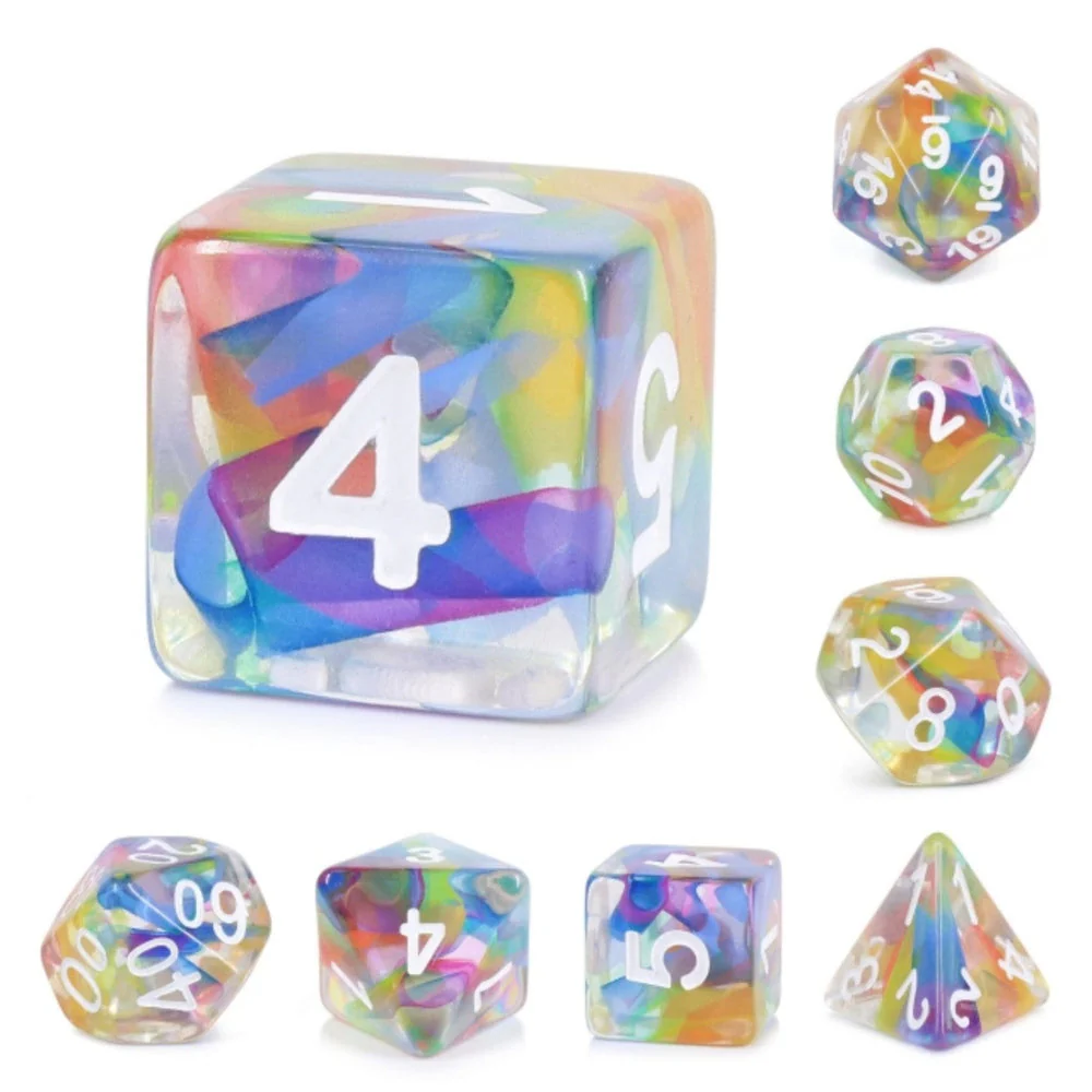Foam Brain Games: Rainbow Ribbon Dice Set - Image 2