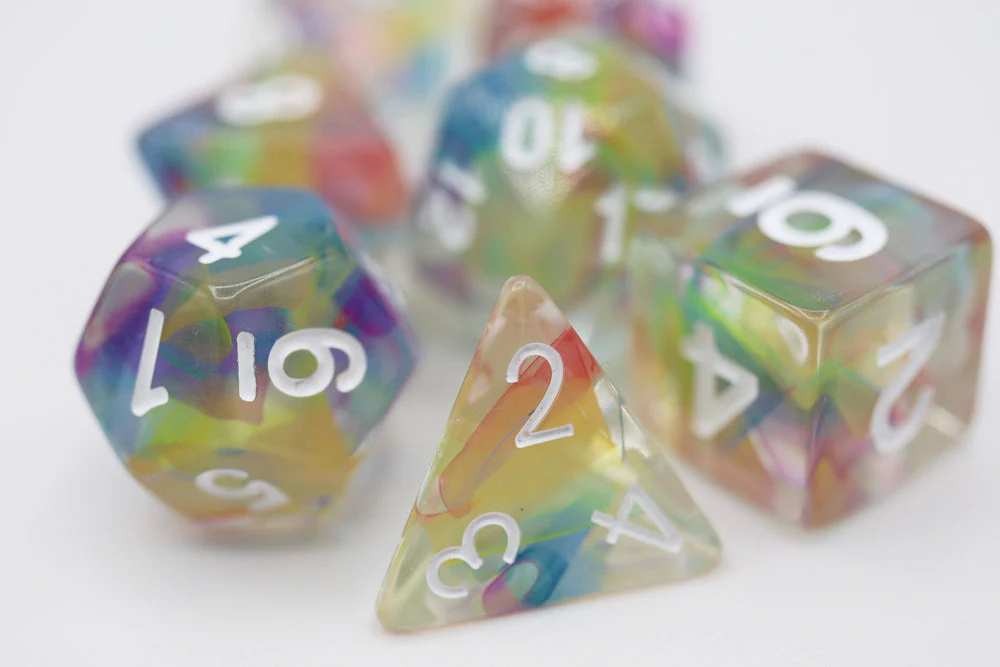 Foam Brain Games: Rainbow Ribbon Dice Set - Image 4