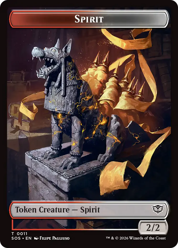 Fractal (0005) // Spirit (0011) Double-Sided Token [Secrets of Strixhaven Tokens] - Image 2