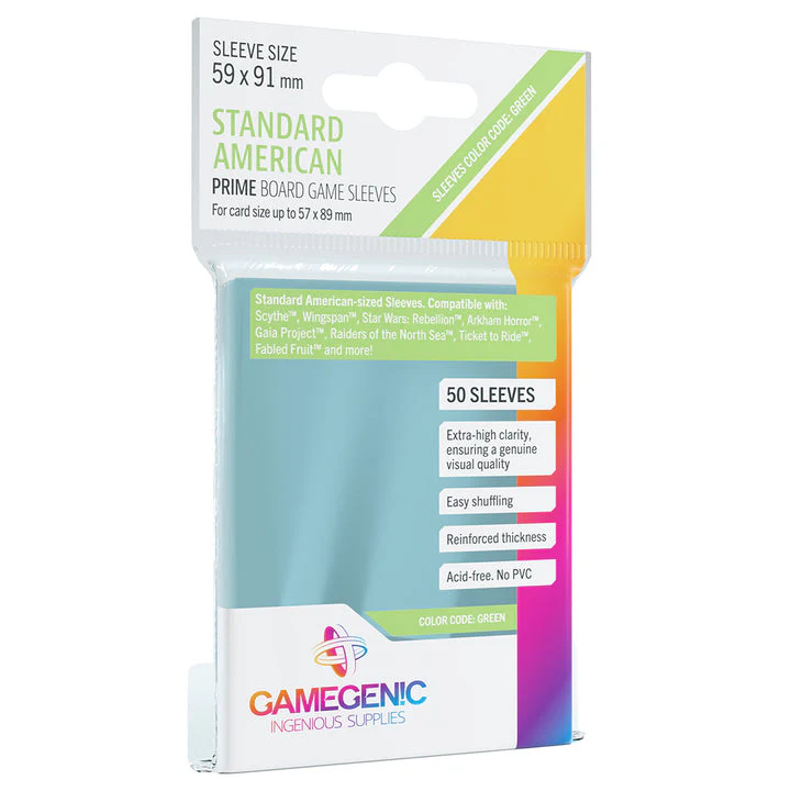 Gamegenic: Board Game Sleeves - Standard Card Game (Clear)