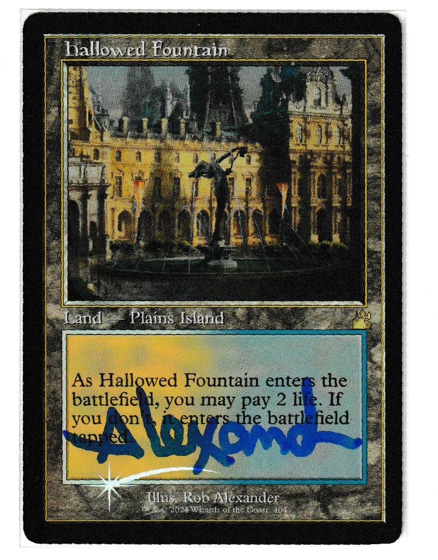Hallowed Fountain (Retro) (Signed) [Ravnica Remastered]