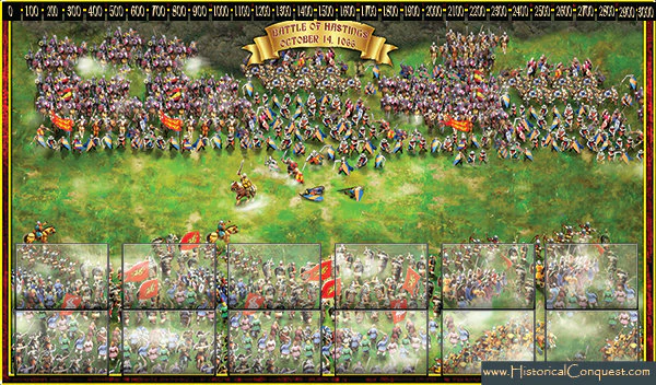 Historical Conquest: A Journey Through Time - Battle of Hastings Aerial-View Playmat