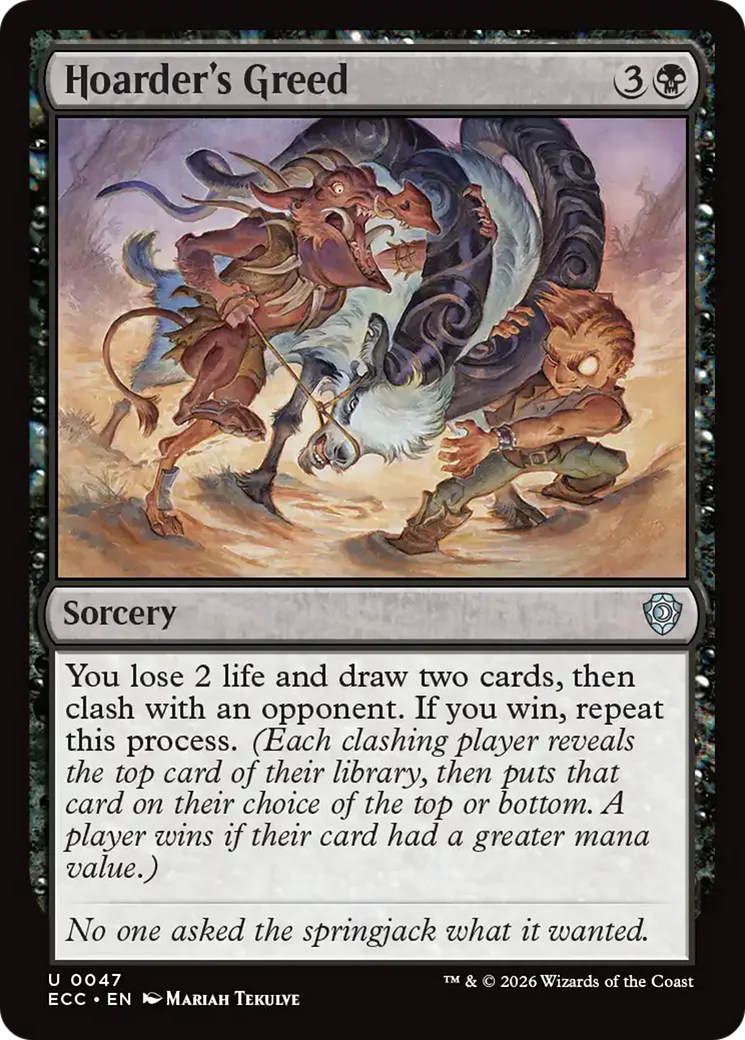 Hoarder's Greed [Lorwyn Eclipsed Commander]