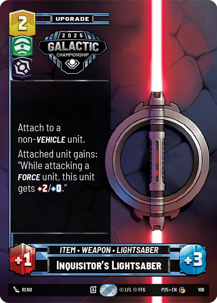 Inquisitor's Lightsaber (106) (106) [Organized Play Promos]