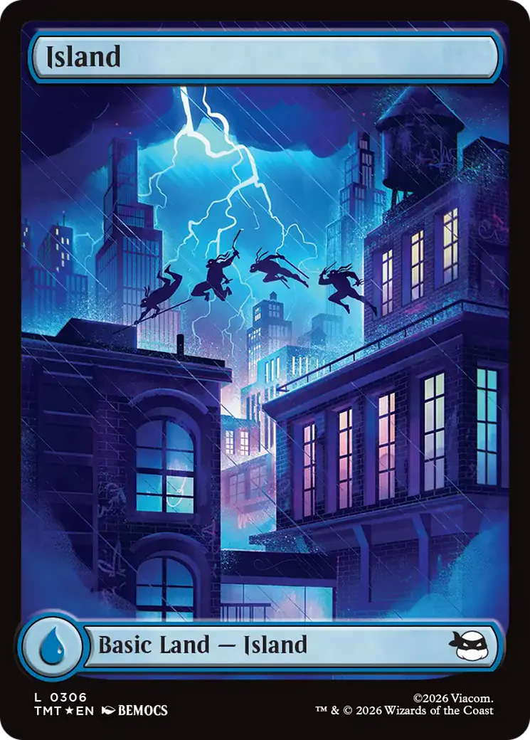 Island (0306) (Surge Foil) [Teenage Mutant Ninja Turtles]