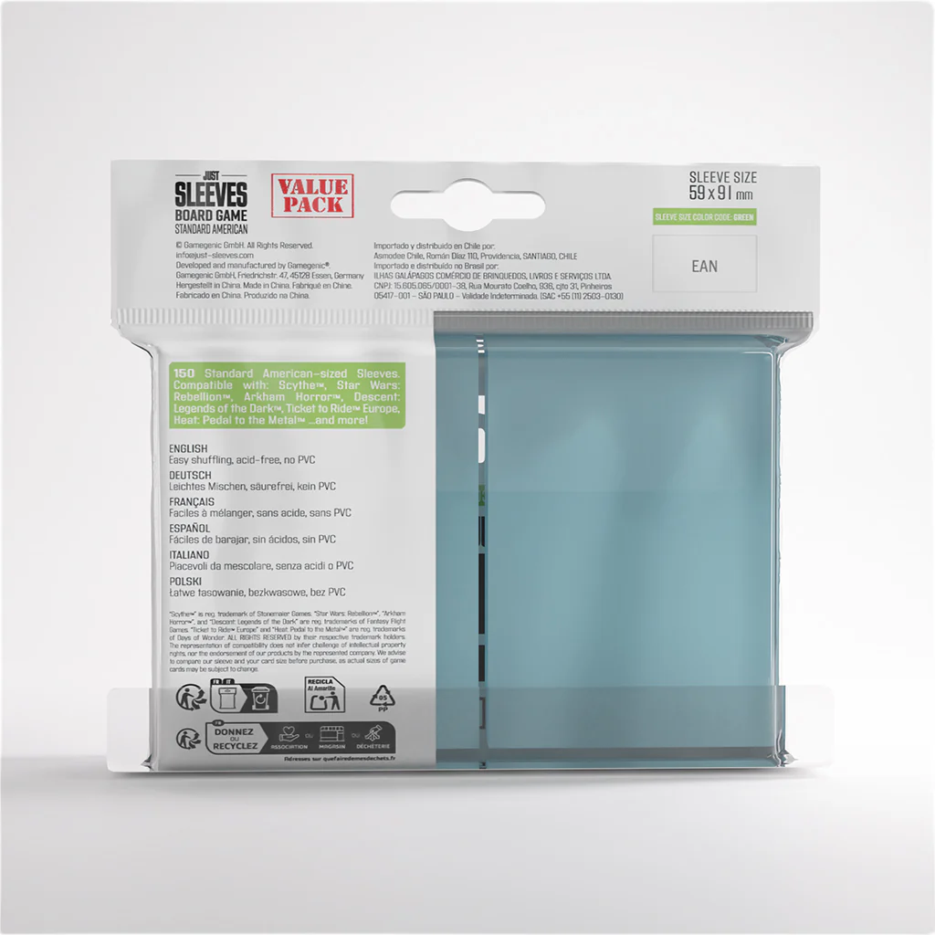 Just Sleeves - Standard American Value Pack (150) - Image 2