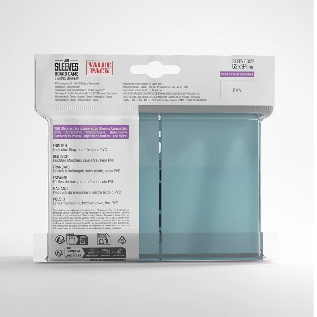Just Sleeves - Standard European Value Pack (150) - Image 2
