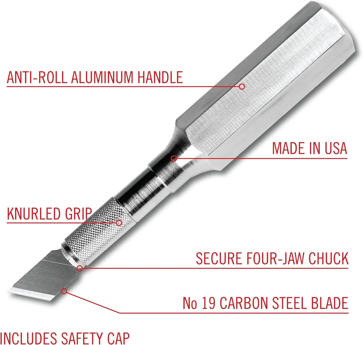 K6 Heavy Duty Aluminum Knife (Safety Cap) - Image 3