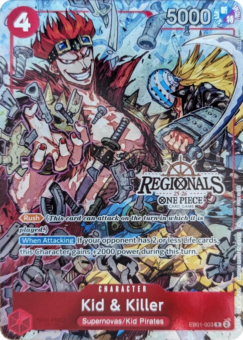 Kid & Killer (CS 25-26 Regionals Textured Chase Promo) [One Piece Promotion Cards]