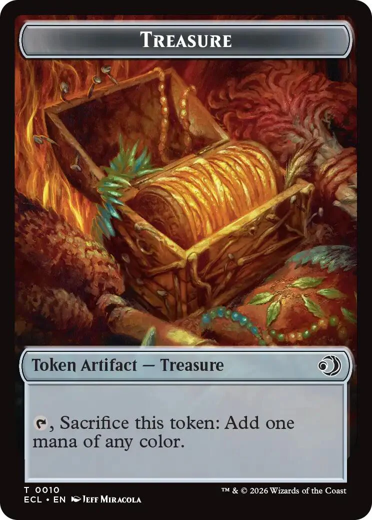 Kithkin // Treasure Double-Sided Token [Lorwyn Eclipsed Tokens] - Image 2