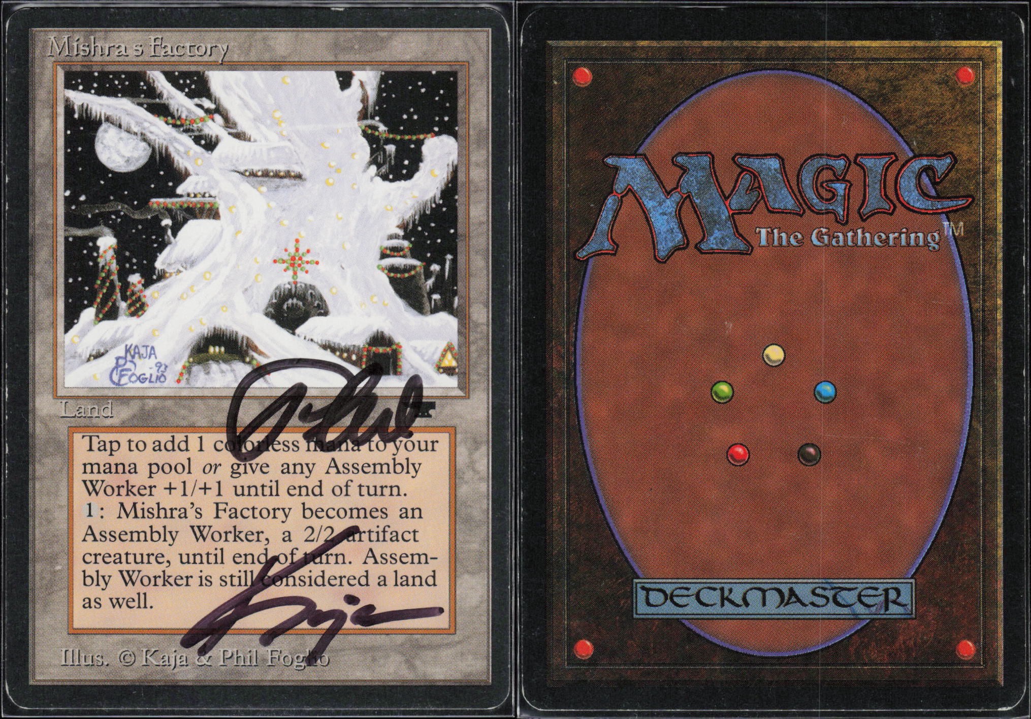Mishra's Factory (Winter - Double Signed) [Antiquities] (Actual Scans) (MFW1A)