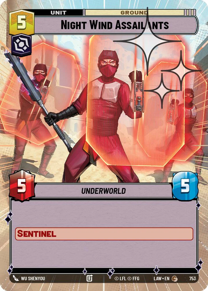 Night Wind Assailants (753) (Hyperspace Foil) (753) [A Lawless Time]