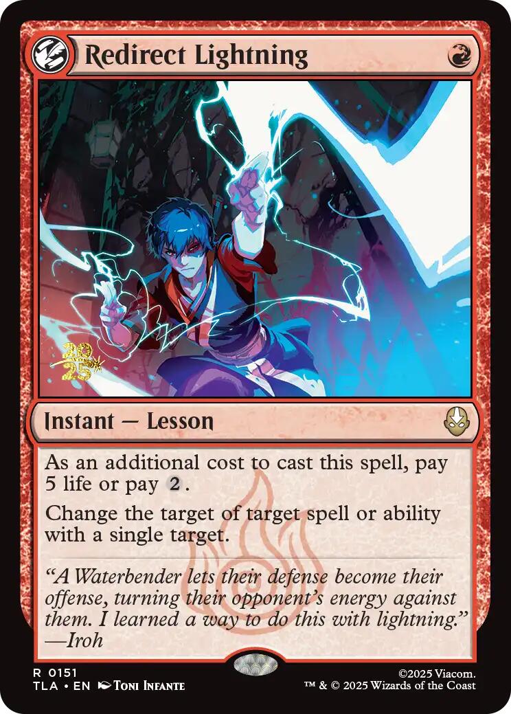 Redirect Lightning [Avatar: The Last Airbender Prerelease Cards]