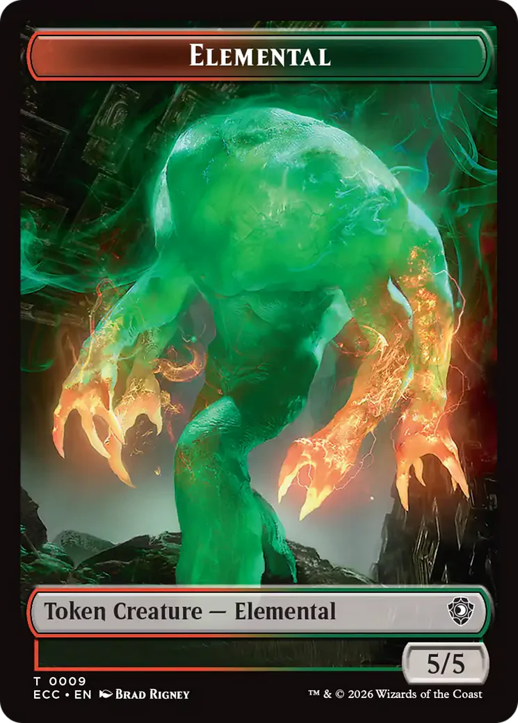 Rhino Warrior // Elemental (0009) Double-Sided Token [Lorwyn Eclipsed Tokens] - Image 2