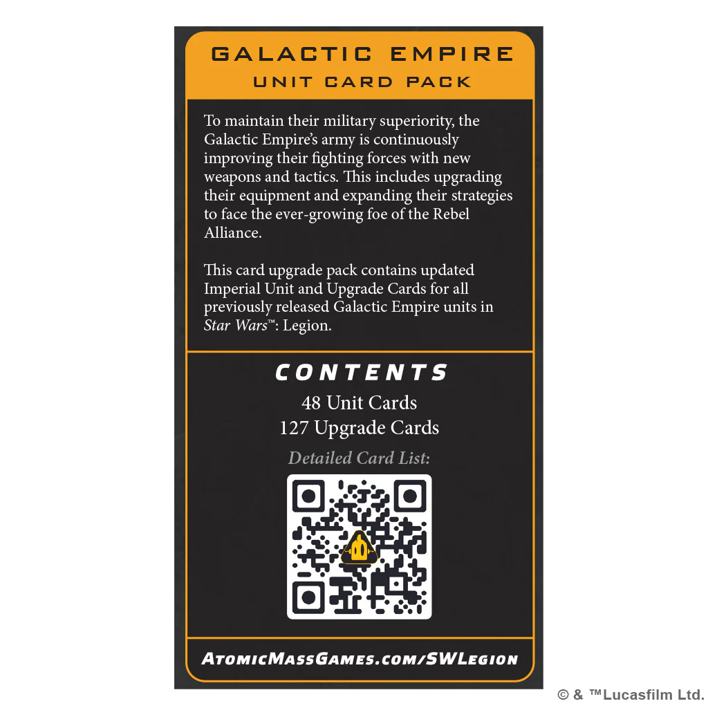 Star Wars: Legion - Galactic Empire Unit Card Pack - Image 2